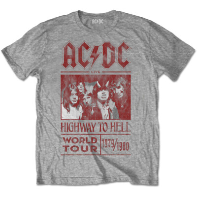 AC/DC Highway To Hell World Tour 1979/80 Official Merchandise T-Shirt M/L/XL Neu