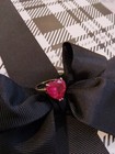 12mm Heart Shaped Lab Created Red Ruby Ring SIZE 7 — photo 2
