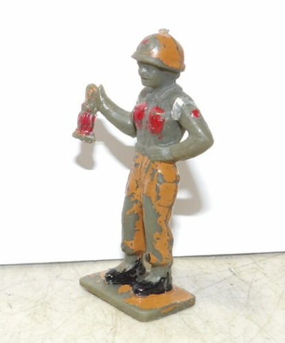 Vintage Tim-Mee Kunststoff Armee Soldat Mann Rotes Kreuz mit Laterne Sanitäter Aurora Ill - Bild 2 von 4