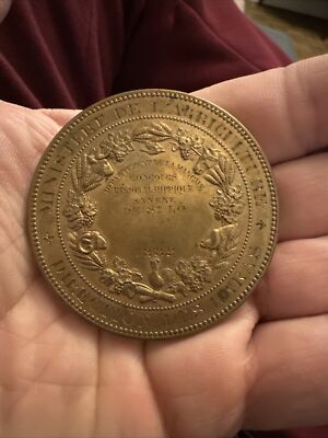Médaille En Cuivre "République Française" Datée Du 6 Septembre 1882 - Signée A. Bovy, Vintage