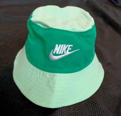 Nike Bucket Hat Swoosh Unisex UPF 40+ Green Chinstrap Sun
