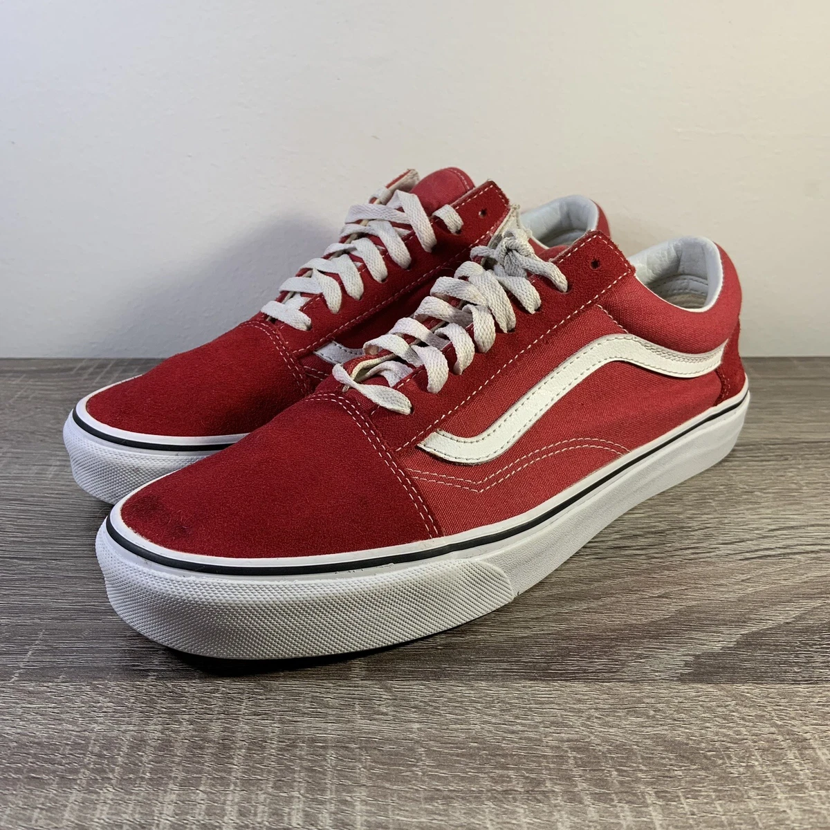 Vans Old Skool Unisex Sneakers Crimson True White Men Women 12 | eBay