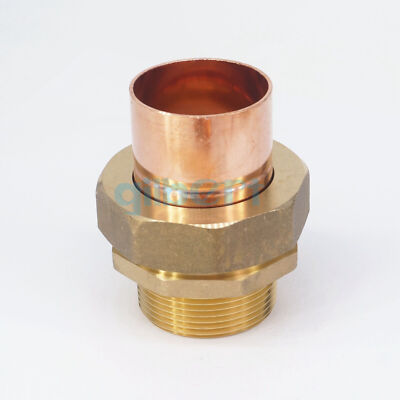 1-1/2'' BSP Male x 42mm Weld I.D Brass Socket Union -Copper End Feed Pipe Fitting
