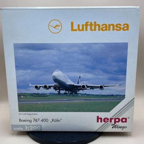 Herpa 1/200 Lufthansa Boeing 747-400 Koln D-ABVR 550031 Plastic model - 第 1/18 張圖片