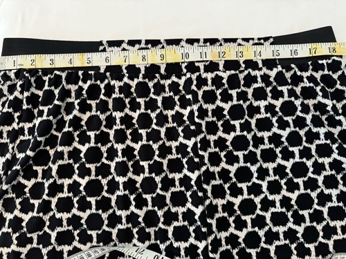 Jones Studio Wide Leg Stretch Pant Black White Abstract Print Size XL - Picture 12 of 17