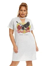 Fashion To Figure Women's Plus Size Marley Graphic Sweatshirt Dress Size Gray 2x