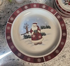 Juego completo de platos de Navidad de 8 platos grandes, 8 platos pequeños, 8 cuencos y 8 tazas