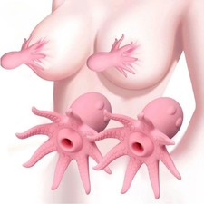 Nipple Enhancer Sucker Enlargement Clit Suction Rotating Breast Massagertoy 2Pcs