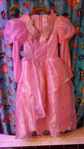 Size LARGE Wizard of Oz Wicked Glinda Good Witch Costume Dress, Crown NEW W/TAGS - Picture 2 of 9
