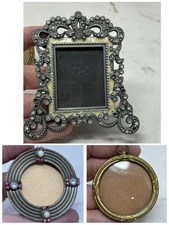 3 Charming Vintage Miniature Picture Frames 