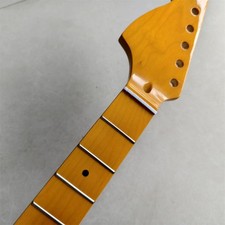 Reverse big head 22 Fret 25.5 inch Guitar Neck Maple fingerboard inlay yellow