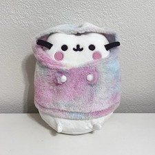 Gund Pusheen Fluffy Rainbow Tie Dye Hoodie Plush Toy 2022 10"