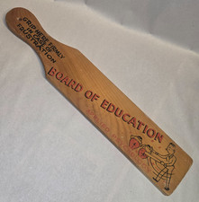 Vtg 1950's 18"x3.5" Spanking Wood Paddle Board of Education Applied