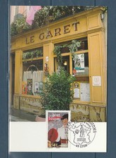 carte 1er jour béret Basque bouchon Lyonnais   Le Garet   69 Lyon  2007