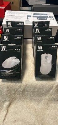 Wolflaws KM-5 Gaming Mouse White Wired/Wireless Adjustable DPI 7 Buttons