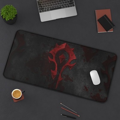 Bloody Horde Emblem World of Warcraft WoW Gaming Desk Mat Mouse Pad Playmat