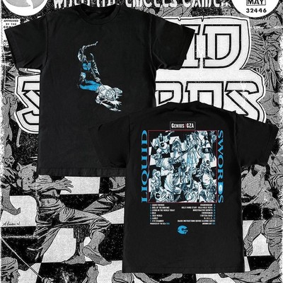 Monarch Wear GZA Liquid Swords T-Shirt Wu-Tang Clan Hip Hop Black