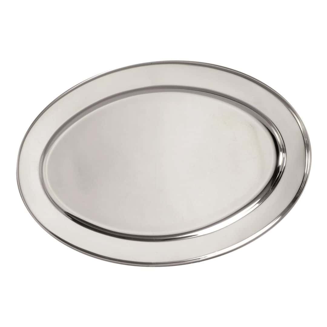 Oval Stainless Steel Tray 35 Cm