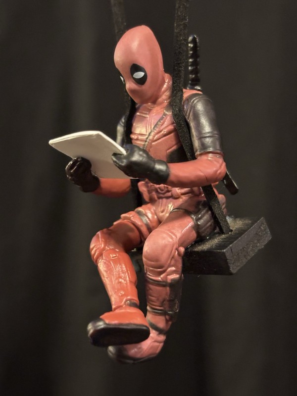Hanging Deadpool Marvel Comics Statue with Cord/String