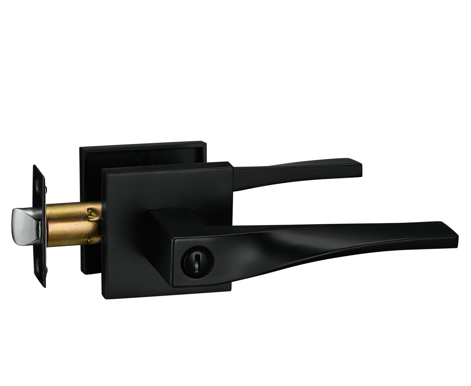 Sleek Series Privacy Lever Door Handle Easy to Open Locking Lever Set [for Be...