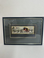 Antique Victorian Stevengraph Silk Picture For Life or Death 'Heroism on Land'