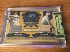 2008 Donruss Shoeless Joe Jackson &amp; Ted Williams Dual Game Used Relic Card /25
