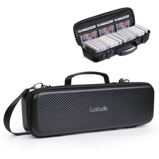 Card Carrying Case with 4 Dividers, Travel Trading Card Storage Case, Portabl