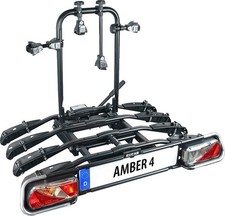 Eufab Fahrradträger Anhängerkupplung Amber IV für 4 Fahrräder, E-Bike geeignet