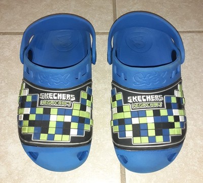 Junior Skechers Mega Craft  Water Clog Shoes size 11 12 Blue Kids Childs Croc