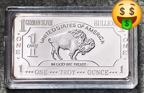 1 Oz🤑🤑🤑🦬🥰🦬 German Silver Buffalo Bar Including Case With 🦬 Low Reserve