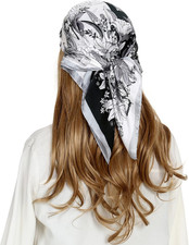 Women Head Hair Scarf Like Satin Silk Scarf Sleeping Hair Wrapping Night 27.5"