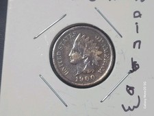 1900 INDIAN HEAD COPPER PENNY WITH TONING. VERY RARE COIN