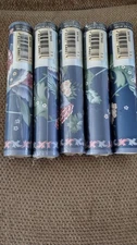 Vintage Village Borders Brand 5 Rolls Blue Floral Wallpaper Border 9"Wide 15feet