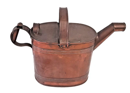 Victorian Solid Copper Watering Can  Swing Lid - 6 Pint  Antique Gardener Gift