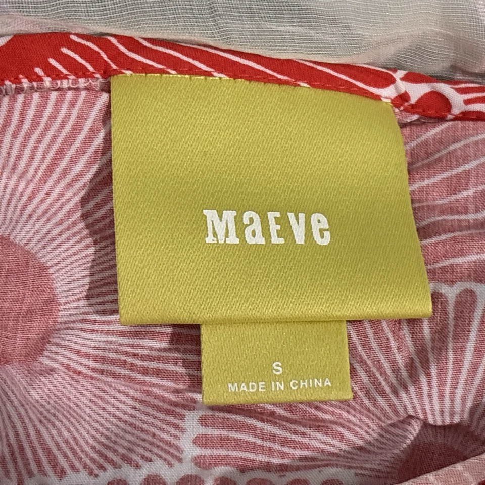 Anthropologie Maeve 连衣裙女式小号花卉天鹅绒倦怠丝绸混纺波西米亚 — 第 3/4 张图片
