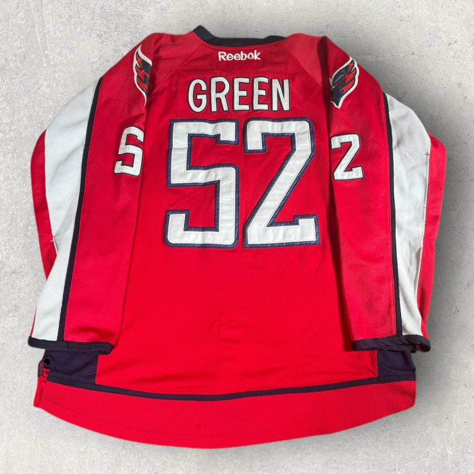 Washington Capitals Jersey Mike Green #52 Mens Sz 50 Reebok CCM Fight Strap - Image 2 of 4
