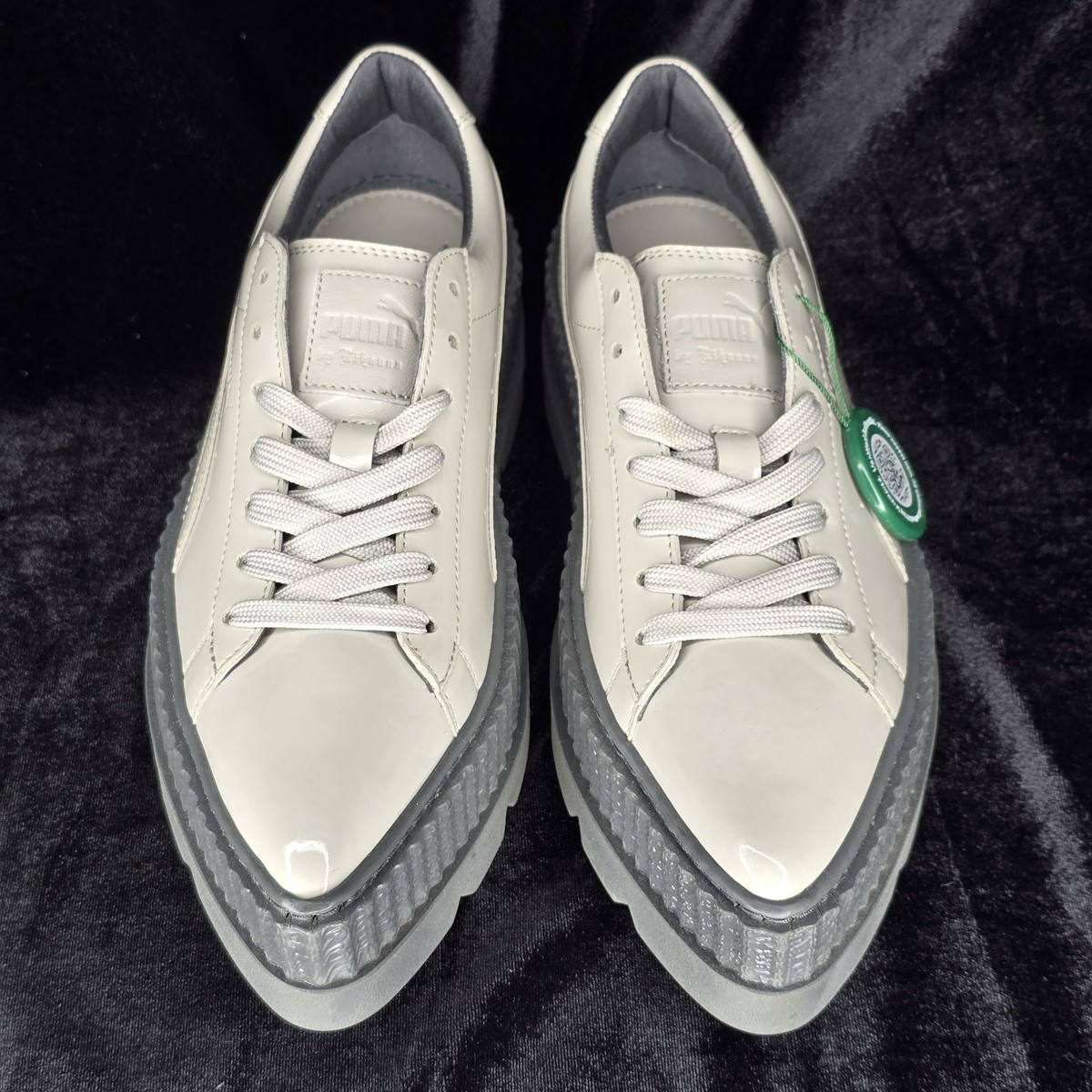 Puma Fenty by Rihanna Pointy Creeper Patent Dove 36627002 Women's Size 