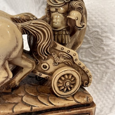 A. Giannetti , Roman Horse Chariot Sculpture Statue Made in Italy