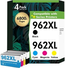 4 Combo Pack Replacement for HP Ink 962XL 962 9015e 9018e Ink Cartridges