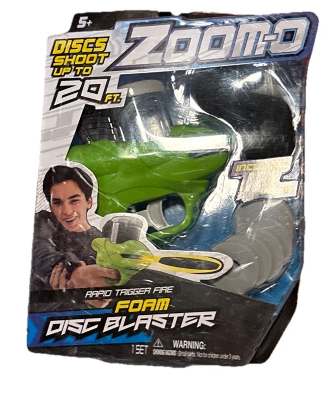 Zoomo Rapid Trigger Fire Foam Disc Blaster Includes 12 Discs