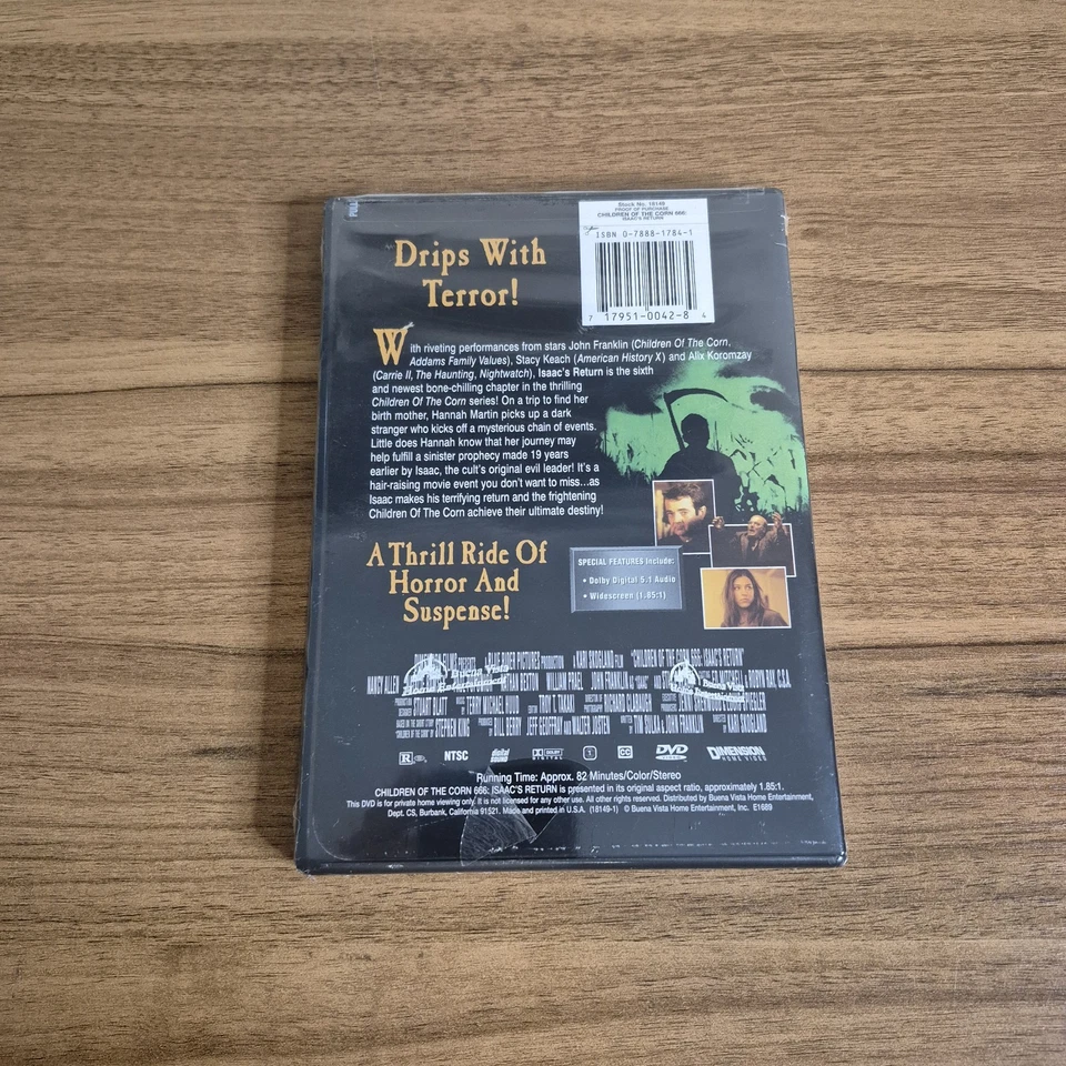 Children of the Corn 666: Isaac's Return (DVD, 1999) Nuevo/Sellado - Horror Foto 2 de 4