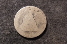 1864-S Dated Seated Liberty Quarter a Real Filler WCO