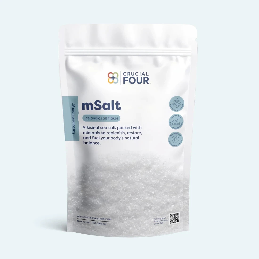 Crucial FOUR | mSalt | Icelandic Flake Salt 1 lb. 300 Servings