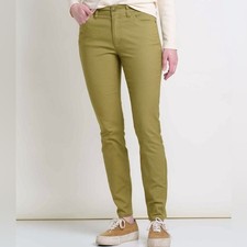Toad Co Green Moss Earthworks 5 Pocket Skinny Pant Stretch Office Olive Khakis