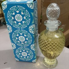 Vintage Avon Skin So Soft Bath Oil 6 Oz in Rare 7" Cut Glass Decanter With Box