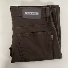 Edwin Mens Original Brown Slim Straight Stretch Jeans Size 26 As Measured JK147