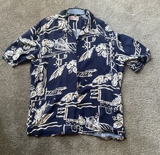 MEN'S ORIGINAL HILO HATTIE HAWAIIAN SHIRT' MADE IN HAWAII' RAYON LARGE-FREE SHIP