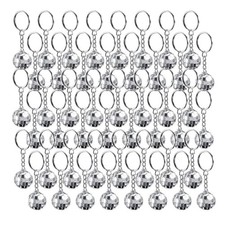 2X(48Pcs Set Disco  Keychain  Keyring Reflective  Key Chain Pendant M7U6)4648