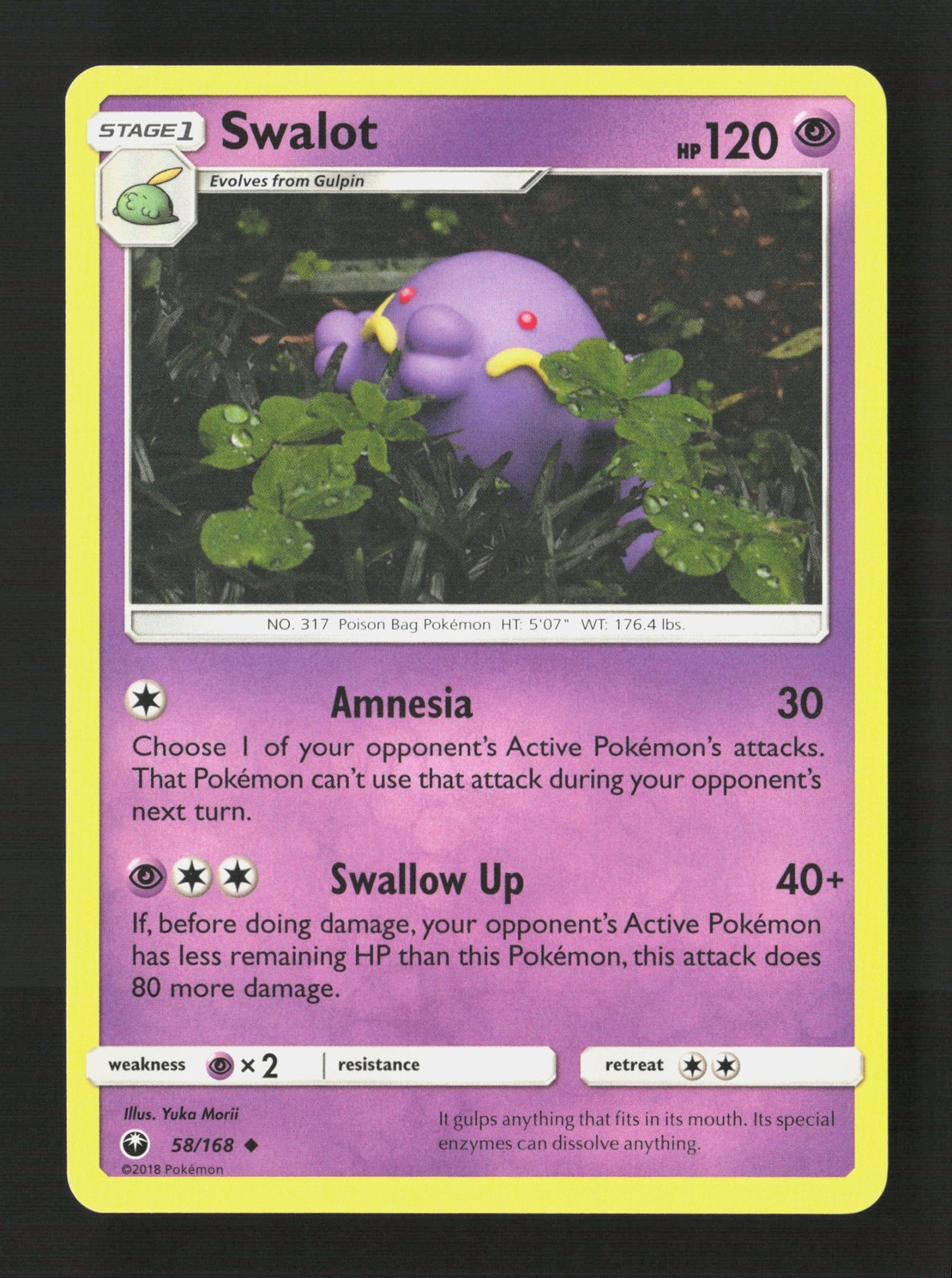 Swalot CES 58/168 Pokemon NM