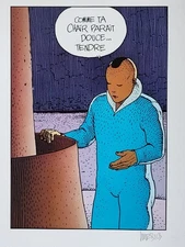 JEAN GIRAUD MOEBIUS 1984 SCREEN PRINT COLOR LITHOGRAPH ART PRINT SIGNED PG 35